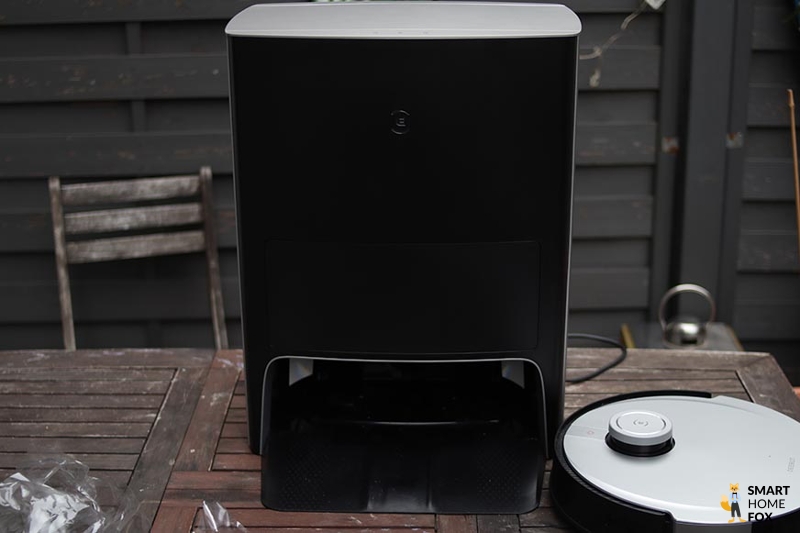 The Ecovacs Deebot X1 OMNI Station stands on the table.